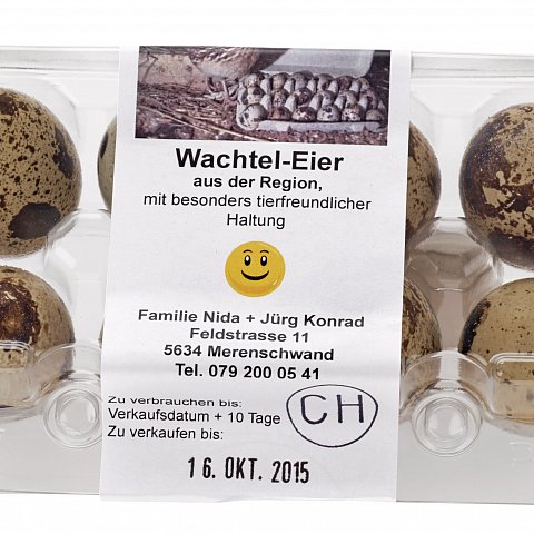 Wachteleier CH 8er Schale