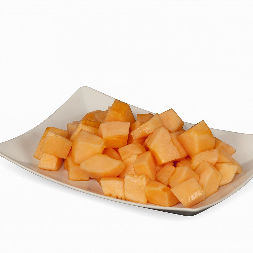 Melonen orange Würfel grob 1 kg