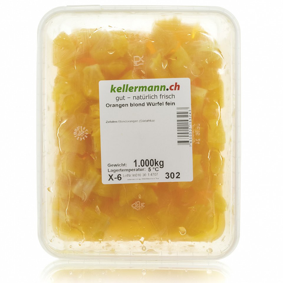 Orangen Blond Würfel fein 1 kg